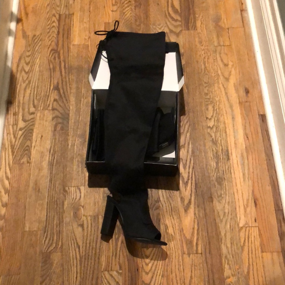 Thigh high stretchy boots! Open toe!